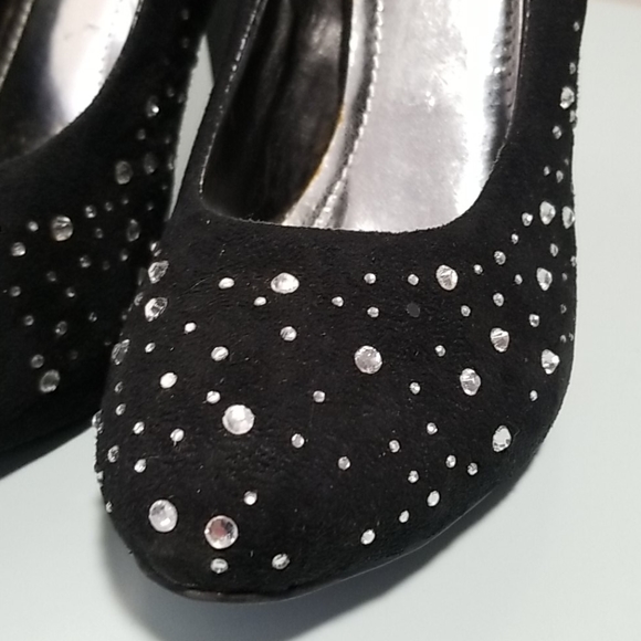 Attention Francesca black faux suede platforms - Picture 12 of 13